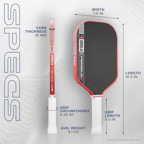 JOOLA Pro V Pickleball Paddle - 14mm/16mm - Raw Carbon Fiber Textured Surface - Enhanced Frame & Propulsion Core, USAPA & UPA-A Certified, NFC Chip Enabled, Premium Control & Lightweight Performance - 4
