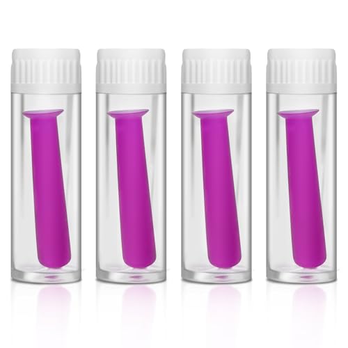 UpaClaire Ferramenta de extração de lentes de contato 4 peças de silicone oco para lentes RGP e esclerais - Ventosas de êmbolo - Rosa