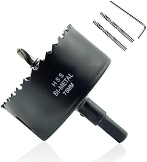 Rannb 75mm/3" Dia Toothed Bi-Metal Hole Saw Drill Bit Saw Drilling Tool