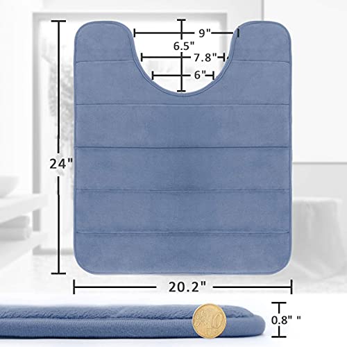 Yimobra Bath Toilet Mat 51 x 61 cm, Non-Slip Memory Foam U-Shaped Contour Rug, Soft Comfortable Bathroom Shower Mats - Image 4