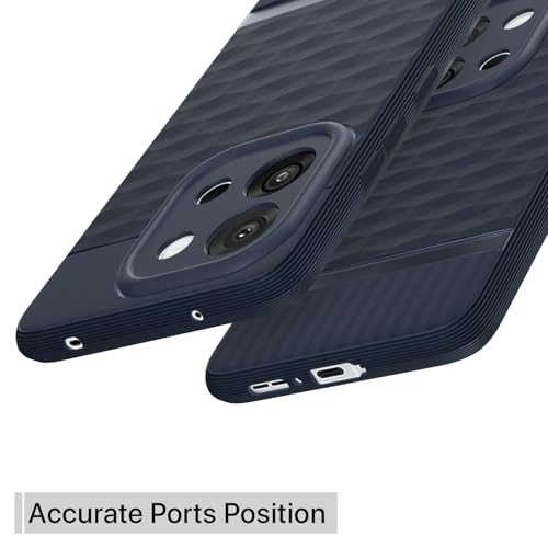 Image of Pikkme Back Cover for OnePlus 13S 5G Camera Protection 3D Hexa Cube Design Silicone Protective Bumper Case (Blue)