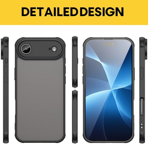 Image of YelllowInc Case Cover for iPhone 17 air (Frosted Black, iPhone 17 Air)