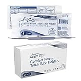Dynarex Comfort-Foam Tracheostomy Tube Holder - with Soft Foam Tube Padding & Secure Hook & Loop Closure, Supports & Stabilizes Airflow - Tracheostomy Supplies - Box of 12 (X-Large)