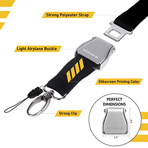 Novah Pilot Lanyard 4 Stripes (black)