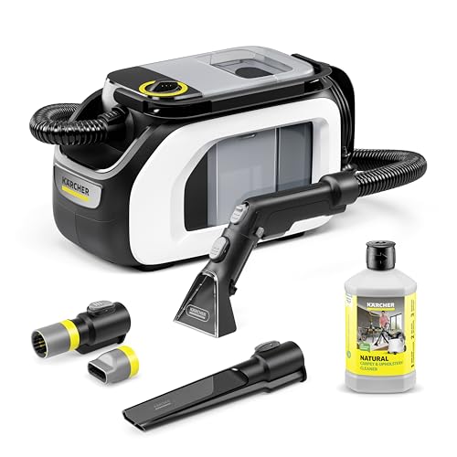 Kärcher Waschsauger SE 3 Compact Home Shoe N1, Aufnahmeleistung: 500 W, Frischwassertank: 1,7 l, Fläche: 2,76 m2, Gewicht: 4,1 kg, inkl. Shoe!Cleaner, Waschfugendüse und natürlichem Reinigungsmittel