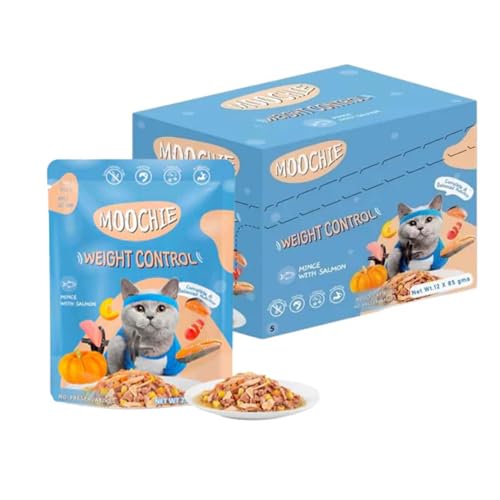 Image of Moochie Tasty Wet Cat Food, (85 g Pack X 36) Grain Free Cats Gravy Meal, Weight Control No Artificial Flavours Kitten Food, Non-Vegetarian Cat Foods Pouch for Adults & Kittens