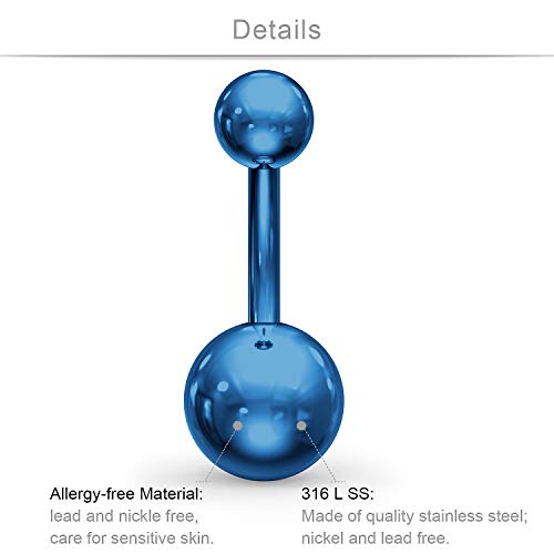 SCERRING Belly Button Rings 14G Stainless Steel Navel Belly Earring CZ Heart Opal Navel Ring Barbell Body Piercing Jewelry 12PCS2