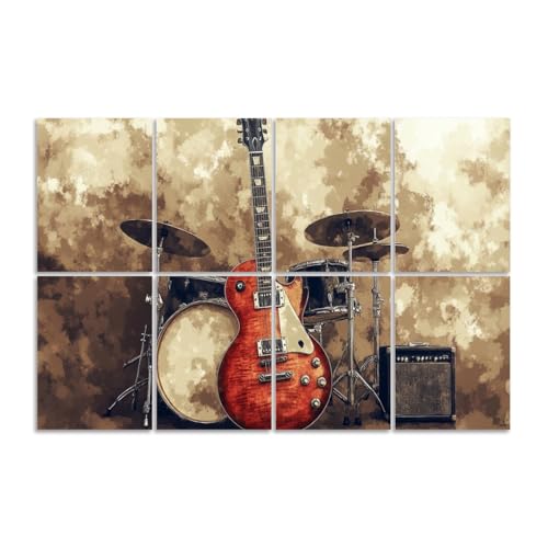 Paneles acústicos decorativos VVLUXIDECO de 8 piezas, 48"x32", panel autoadhesivo de fibra de poliéster para control de sonido en estudios y oficinas miniatura 1