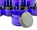 Cornucopia 1-Ounce Cobalt Glass Jars (12-Pack); Little Straight-Sided Cosmetic Containers for Aromatherapy, Balms, & Lotions, 2-Tablespoon Capacity
