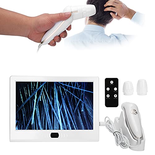 Analyseur de Cheveux de Diagnostic de Peau, Détecteur de Cuir Chevelu 13 Pouces Machine Multifonctionnelle D'analyseur de Peau de Follicule Pileux Opération Simple pour L'analyse du Cuir Chevelu(EU)