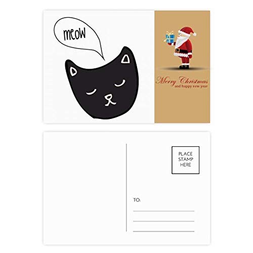 Cartes postales chat noir lot de 20 rigides pour écrire sans bavure