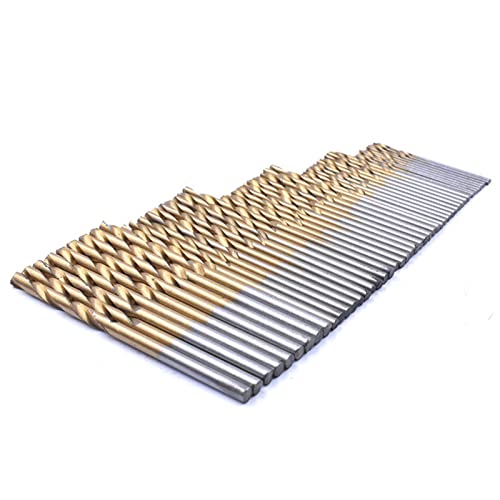 Henniu 50 pçs broca de haste reta broca de aço broca 1mm 1,5mm 2mm 2,5mm 3mm para plásticos de madei