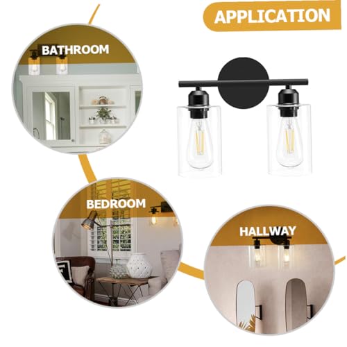 Lámpara para Espejo de Baño de Hierro Negro y Estilo Sencillo 5