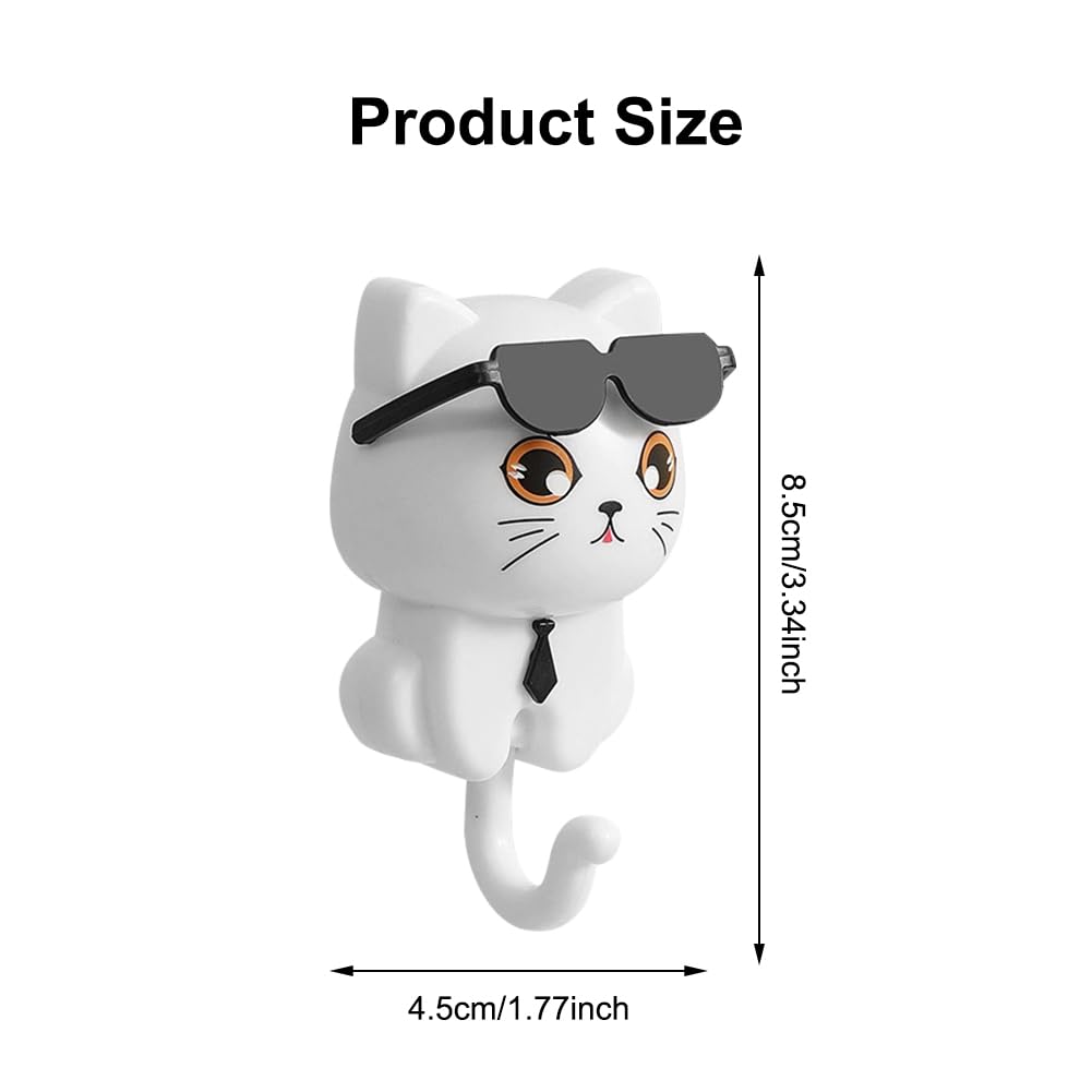 4er-Set Niedliche Tier-Haken - Selbstklebende Wandhaken Ohne Bohren