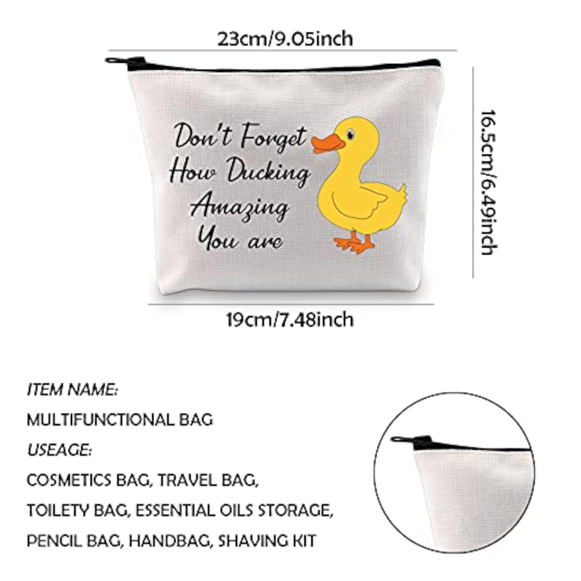 Duck Lover Gift Makeup Bag, Inspirational Design