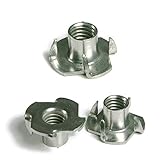 316 Stainless Steel T-Nuts Pronged Marine Grade Stainless Steel Tee Nuts #10-24 (3-Prong) Qty 25