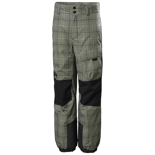 Helly Hansen Junior Powder LT Pant - Unisex Snow Wear Waterproof Breathable Insulated Ski Pants 718 Sepia Broxburn AOP - 12