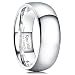 King Will Men's 8mm High Polished Comfort Fit Domed Tungsten Carbide Ring Wedding Band(10.5)