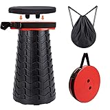 Collapsible Portable Stool with Cushion, Tiovo Upgraded Folding Camping Stool Load Capacity 550lbs...