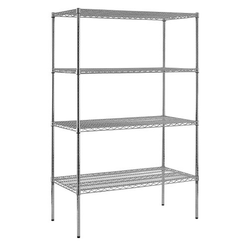 Sandusky WS482486-C Heavy Duty Steel Adjustable Wire Shelving, 800 lbs Capacity, 48