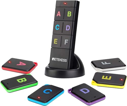 Retekess TH104 L[t@C_[ 6Zbg y obe[ȒP ϋv  h~ L[z_[ 85 dB傫ȃr[v Yꕨh~ Key finder h~  h~ ^O Nɗǂ h~ ̔