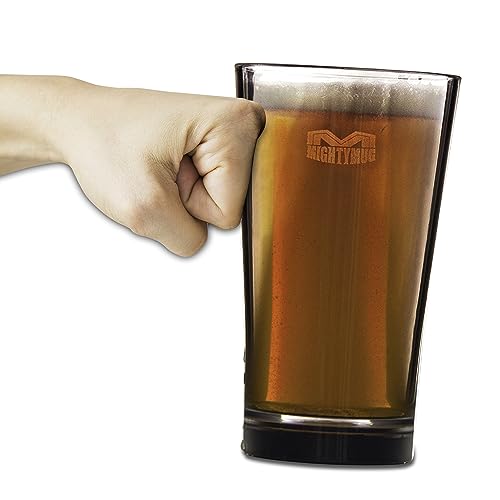 Mighty Mug Spill-Proof Pint Glasses, Unbreakable Tritan Plastic Barware, Dishwasher Safe, BPA Free...