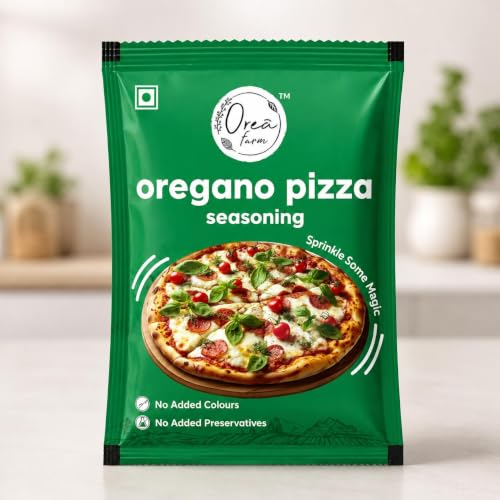Image of Orea Farm Oregano Seasoning Sachets - 15 x 10g Packs (150g) - Rich Oregano Sachet for Pizza Base, Pasta, Salads - Perfect for Home Cooking and Culinary Enthusiasts