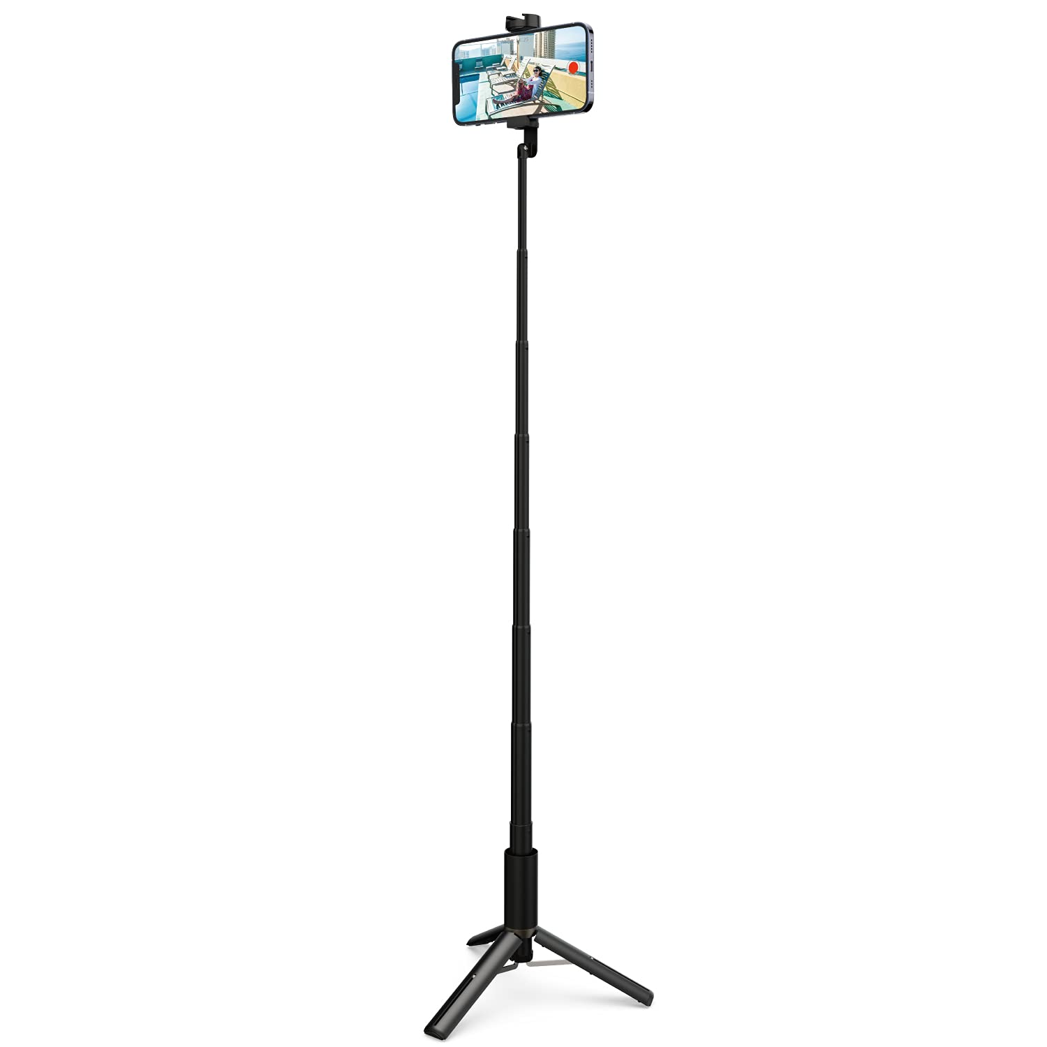 エレコム 三脚 自撮り棒 【 スマホ用 】 2way ホルダー一体型 アクセサリーシュー付 ブラック P-STSRS02ITABK