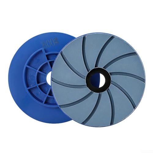 Rueda de molienda de 6 pulgadas con bloqueo de caracol para pulir bordes de mármol y para suelos de hormigón, uso húmedo con máquinas automáticas, borde biselado para un tratamiento consistente (grano