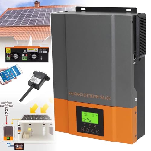 DHsdlpLU Inversor Solar De Onda Sinusoidal Pura De 3,2 Kw (24 V CC a 220-240 V Ca) + Módulo WiFi + Controlador Mppt Integrado De 80 A, Entrada Fotovoltaica Máxima De 3000 W, 450 V