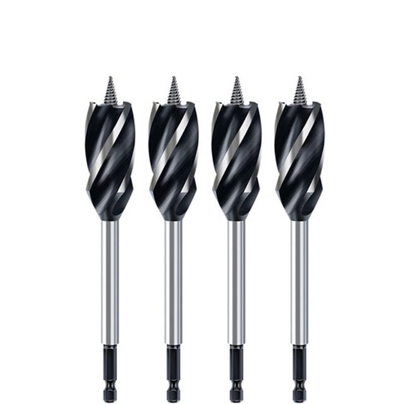 Hex Shank Wood Drill Bit Set 4 Flute Auger Core Drill Bits(22x70x6.35x165 Set)