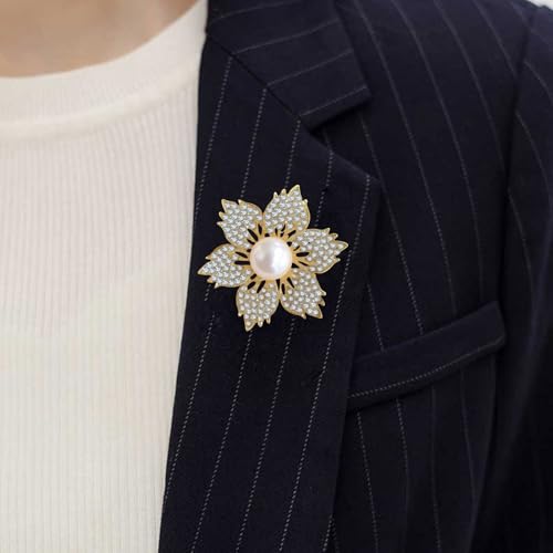 Image of Brooch Pins For Women Fashion Elegant Brooches Lapel Badges Coat Sweater Scarves Shawl Dress Accessory Wedding Party Prom Jewelry