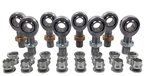 QSC 3/4 X 3/4-16 Chromoly 4-Link Rod End Kit with 3/4-5/8 High Misalignment Spacers, Rod End, Heim Joint