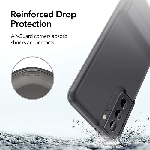 ESR Capa de suporte de metal compatível com Samsung Galaxy S21 (6,2 polegadas) (2021), silicone fino