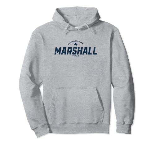 Marshall Texas TX Logo Sport Vintage Athletic Navy Sweat à Capuche