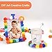 Caydo 1400PCS 5 Sizes Multicolor Pom Poms Assorted Pompoms Balls with 4 Sizes Wiggle Eyes for Kids Creative DIY, Crafts Projects Making and Valentine's Day Decorations