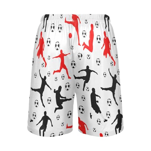Soccer Player Ball Pajama Shorts for Men Lounge Pants Sleep Bottoms Men'S Sleep Shorts with Pockets, S-XXL2