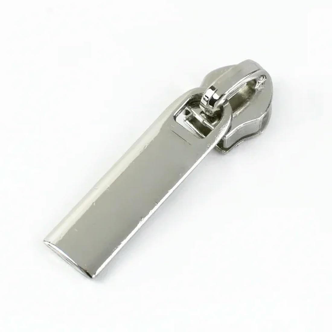 EGLUCK 5/10/20pcs 5# Silver Zipper Slider for Nylon Zippers Tape Bag Jacket Zip Puller Garment Luggage Zip Head Repair Kit Accessories