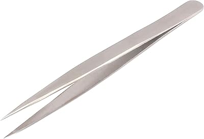 LAJA Imports Premium High Precision Jeweler Style Forceps #3 Tweezers, Fine Point Tips, Stainless Steel, 4.5