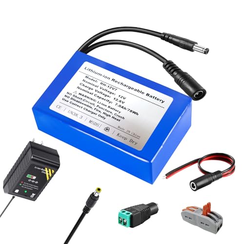 12V 7000mAh Li-ion Rechargeable Battery Charger, High