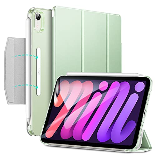 ESR iPad mini 6 Case (8.3 inch, 2021), Smart Case with Trifold Stand, Magnetic Clasp, Auto Sleep/Wake, Slim Lightweight Case for iPad mini 6th Generation, Ascend Series, Light Green