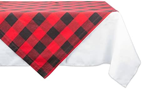 DII Buffalo Check Collection, Classic Farmhouse Tablecloth, Table...