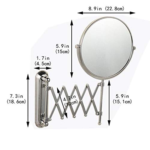 Miroir de maquillage double face pour éviter les mauvaises postures au rasage