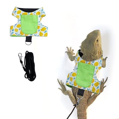 Bearded Dragon Tracker - GPS Monitor Collar and Harness with Air Tag Pouch for Reptiles