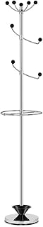 Fromm & Starck Appendiabiti con Portaombrelli Stand Attaccapanni per Vestiti STAR_CS_05 (8 aste, Cromato, Argento, 10 kg)