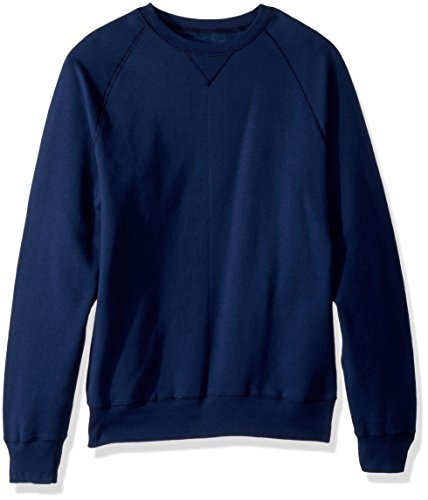 Hanes Men's Nano Premium Lightweight Fleece Sweatshirt, Navy, Large