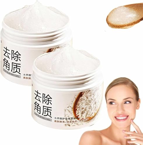 Gel exfoliant doux au riz exfoliant visage à la poudre de riz clarifiant pores