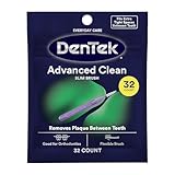 DenTek Slim Brush, Professional Interdental Cleaners, Tight Teeth, Mouthwash Mint, 32 Count
