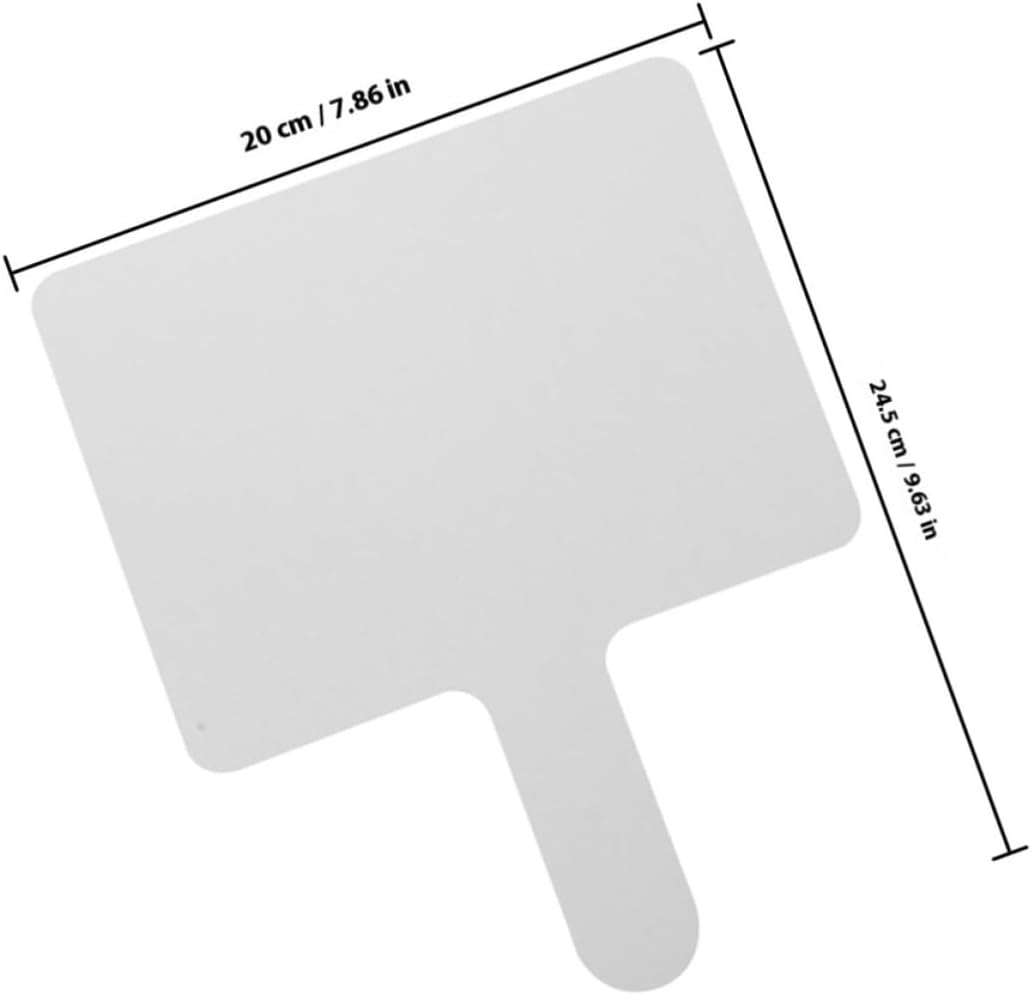 Student Answer Board with Handle White Paper Dry Erase Paddle 2pcs | Rounded Corners, Lightweight Build, Simple Design, Easy Writing for Quick Quiet Participation in School