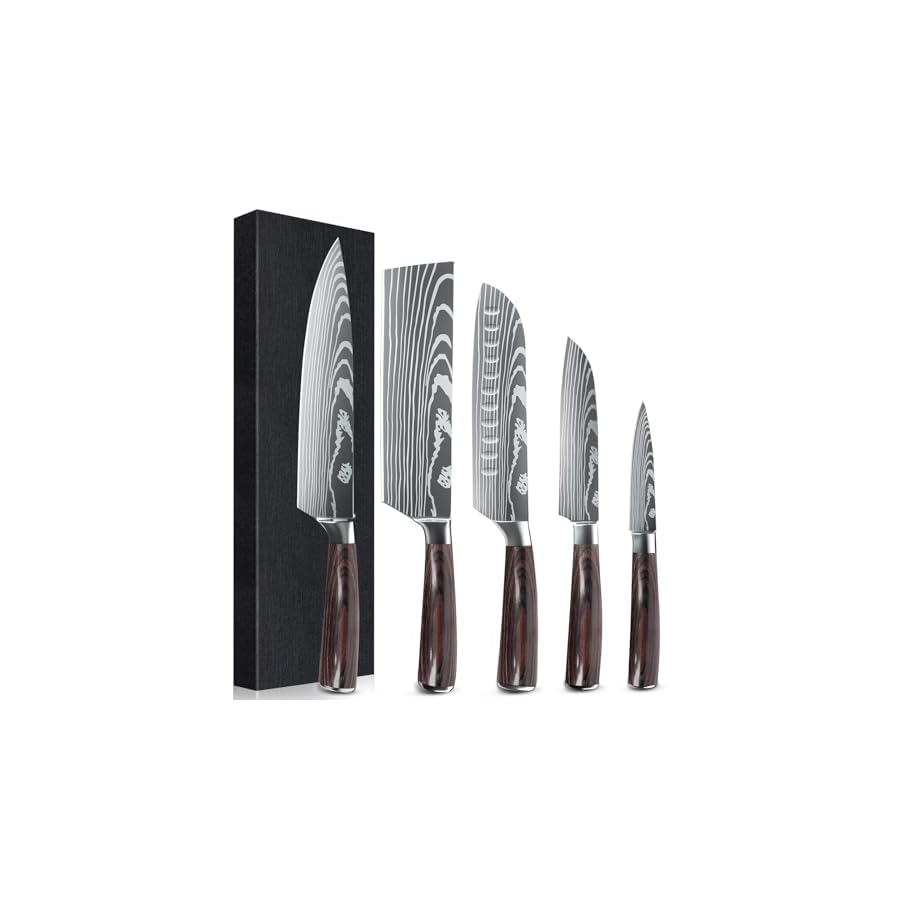 KEPEAK Kitchen Knife Set 5 piece,